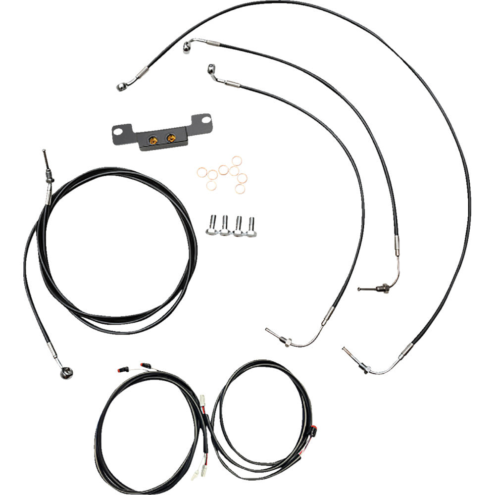 21-22 for Harley FLHT/FLHR w/ABS LA CHOP Cable Kit Plug&Play Mini Apes Black