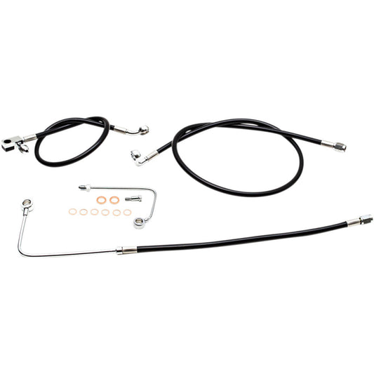 15-17 for Harley Softail Slim FLS Brake Line 18" 20" Ape Hanger Handlebars Black