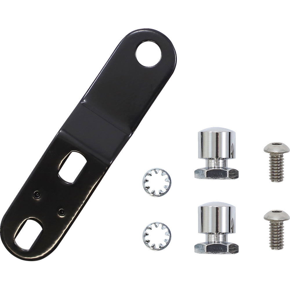 02-07 for Harley FLHT LE PERA Bare Bones Pillion Pad Diamond w/ White Stitch