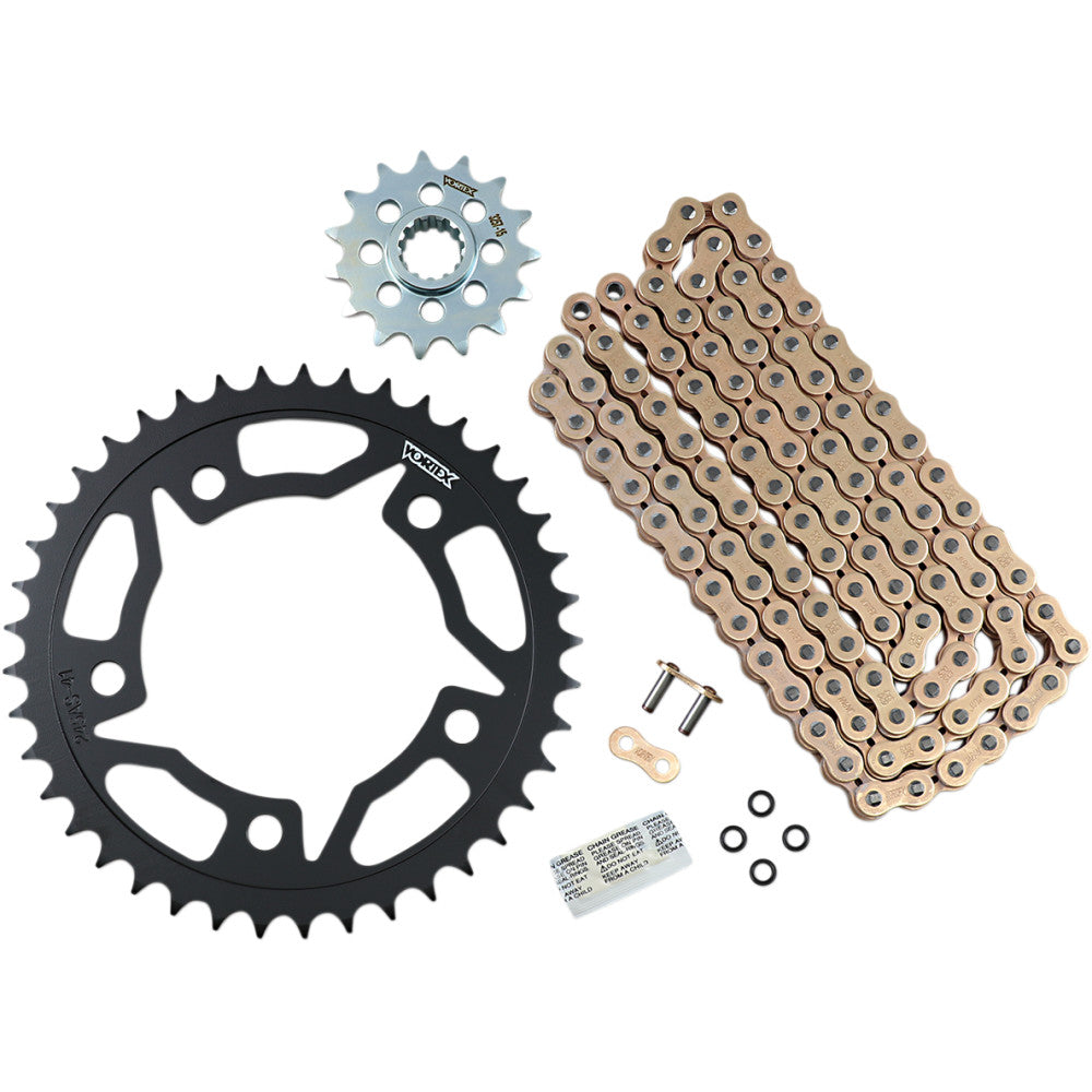 13-'17 for Honda CBR500R Sprocket/Chain Kit Stl/Stl 15/41T Sil Sx3 520-112L Gld