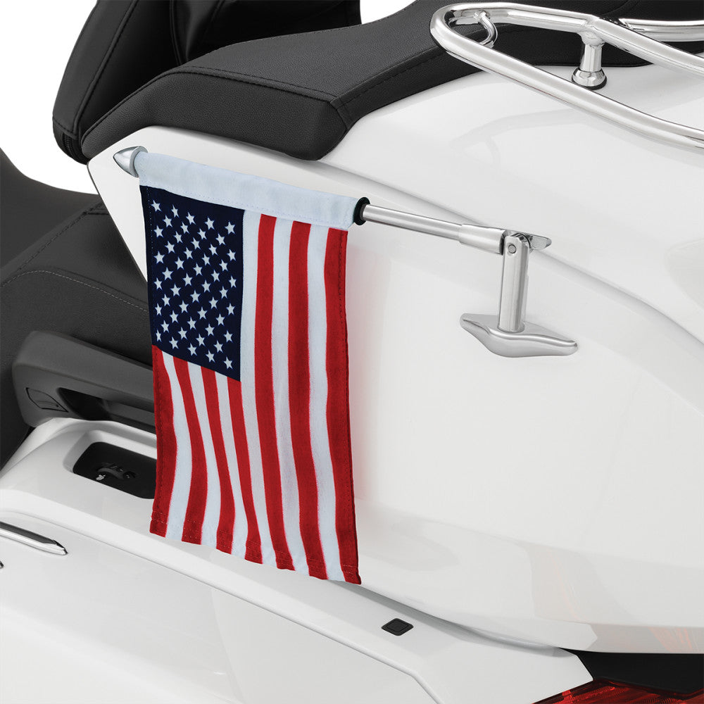 2018-2020 for Honda GL1800 Gold Wing SHOW CHROME Folding Flag Pole Chrome 52-965