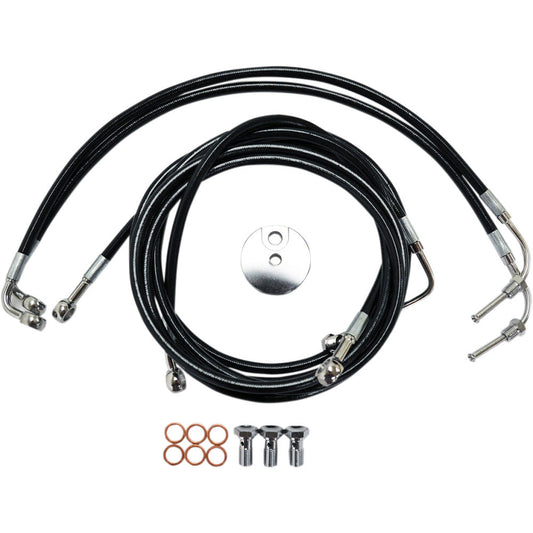 2009-2013 for Harley Road King Brake Line 15" 17" Ape Hanger Handlebars Black