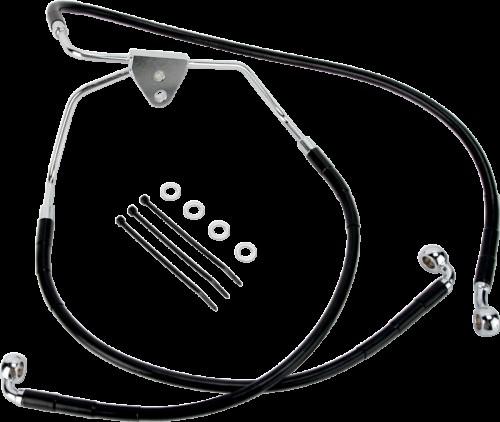 2009-2013 for Harley Road King EFI FLHR DRAG SPECIALTIES Brake Line Front Black