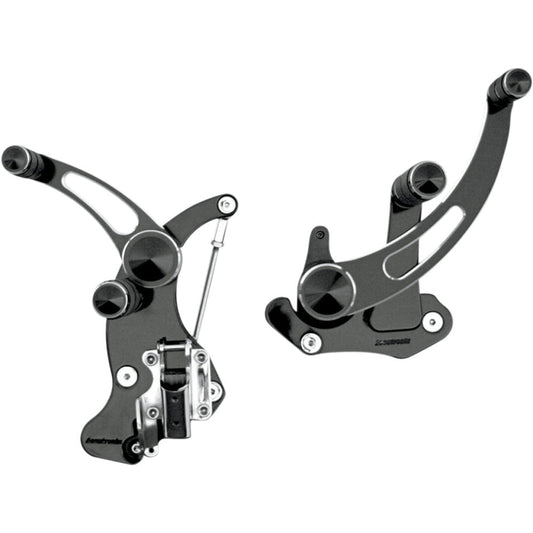 2014-21 for Harley FLHTK ACCUTRONIX Forward Control Slotted Black '14+ FLH FC405