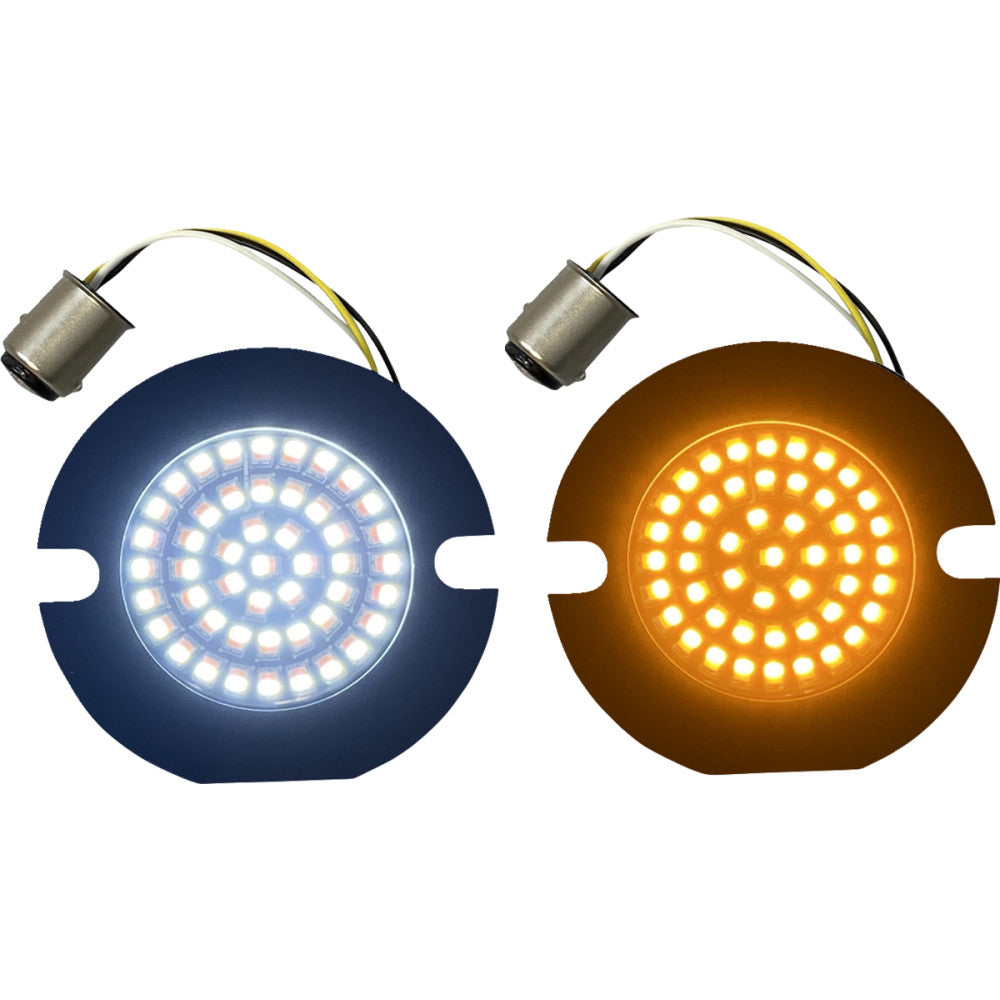 2021 for Harley Road King EFI FLHR Amber/White LED Turn Signal Inserts