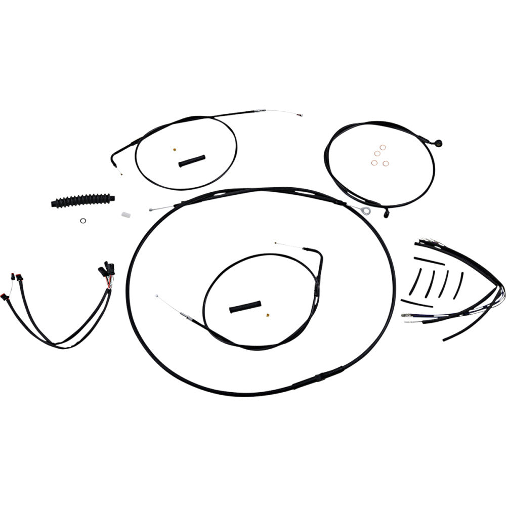 2012-2014 for Harley Softail Slim FLS MAGNUM Control Cable Kit XR Black 486271
