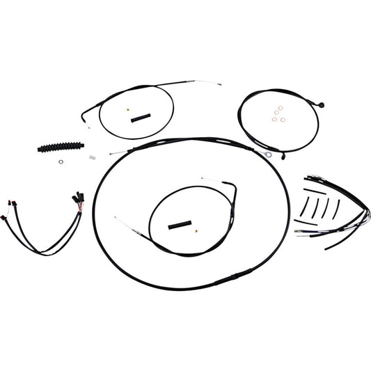 2012-2014 for Harley Softail Slim FLS MAGNUM Control Cable Kit XR Black 486271