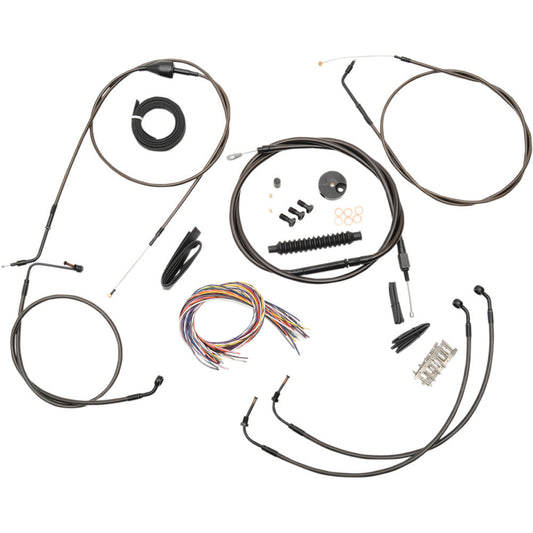 96-03 for Harley Road King FLHR Cable Kit 15" 17" Ape Hanger Handlebars Midnight