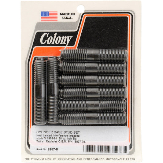79-84 for Harley Super Glide 80 FXE COLONY Cylinder Stud Set 78-84 Big Twin