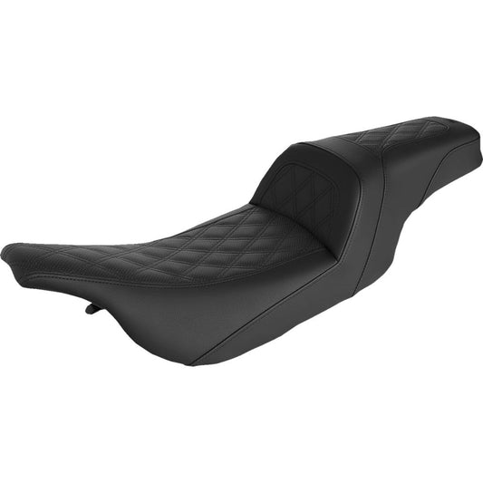 99-07 for Harley FLHT/FLTR Models SADDLEMEN Slim Seat Black Lattice Stitch