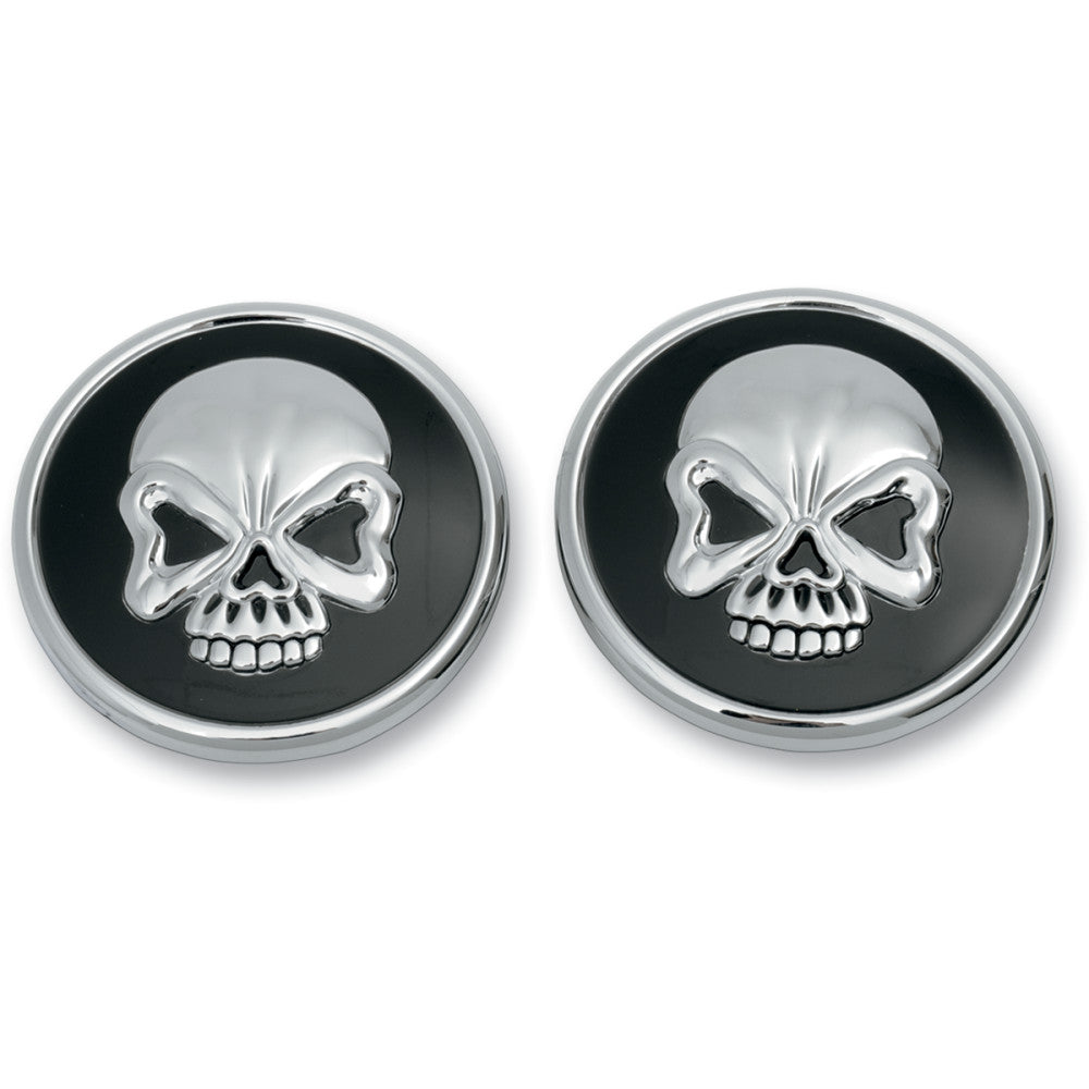 93-96 for Harley Wide Glide FXDWG DRAG SPECIALTIES Skull Gas Caps Screw-In Pair