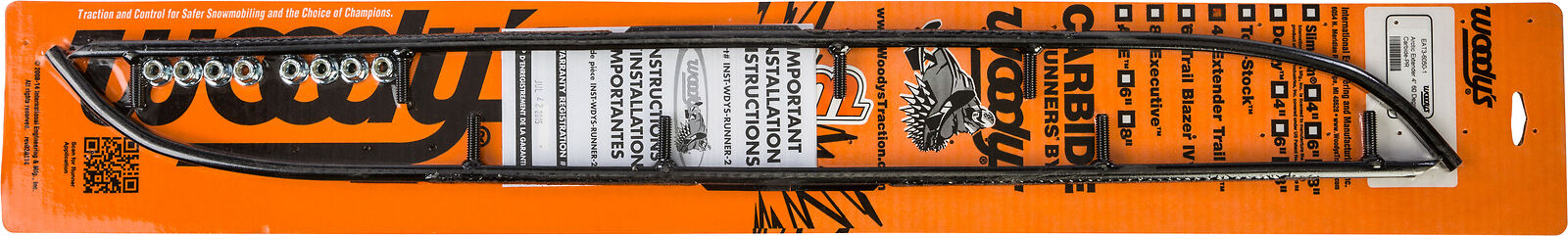 93-96 for Arctic Cat ZR 580 WOODY'S Extender Trail III Flat-Top Runner EAT3-6050