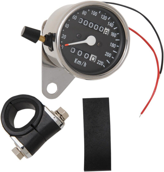73-80 for Harley 1200 2.4" KPH Mini LED Mechanical Speedometer/Indicators/Trip 2