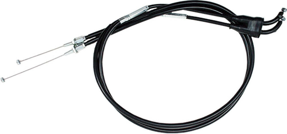 06-'11 for Kawasaki KX250F MOTION PRO Black Vinyl Throttle Push-Pull Cable Set