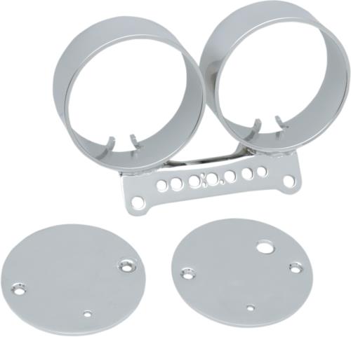 1995-2003 for Harley Sportster 1200 XLH DRAG SPECIALTIES Dual Gauge Bracket Chro