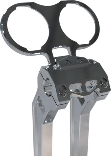 2009-2021 for Harley Iron 883 XLN LA CHOPPERS Gauge Mount Dual Raw LA-7397-02R