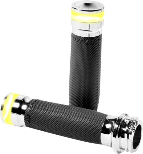 2010-2020 for Harley Sportster Forty-Eight XLX Grips Contour LED Cable Chrome