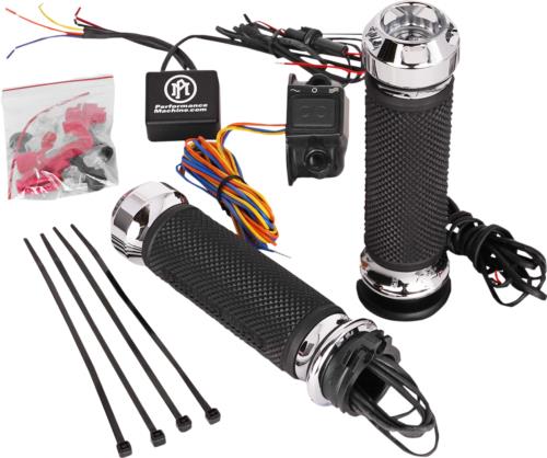 2010-2020 for Harley Sportster Forty-Eight XLX Grips Apex Heated Cable Chrome