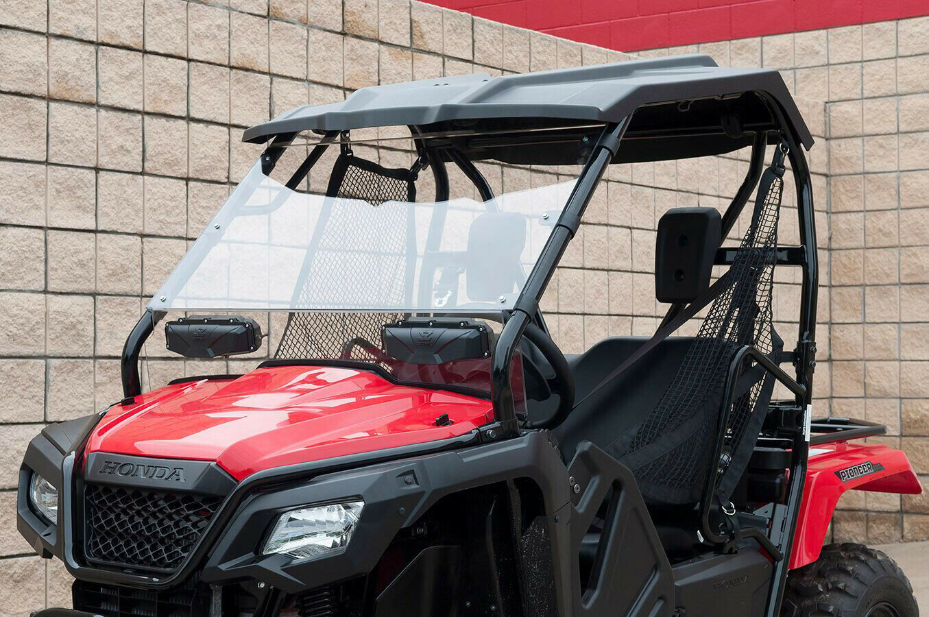 2017 for Honda Pioneer 500 SEIZMIK Full Windshield Vented Pioneer 25034