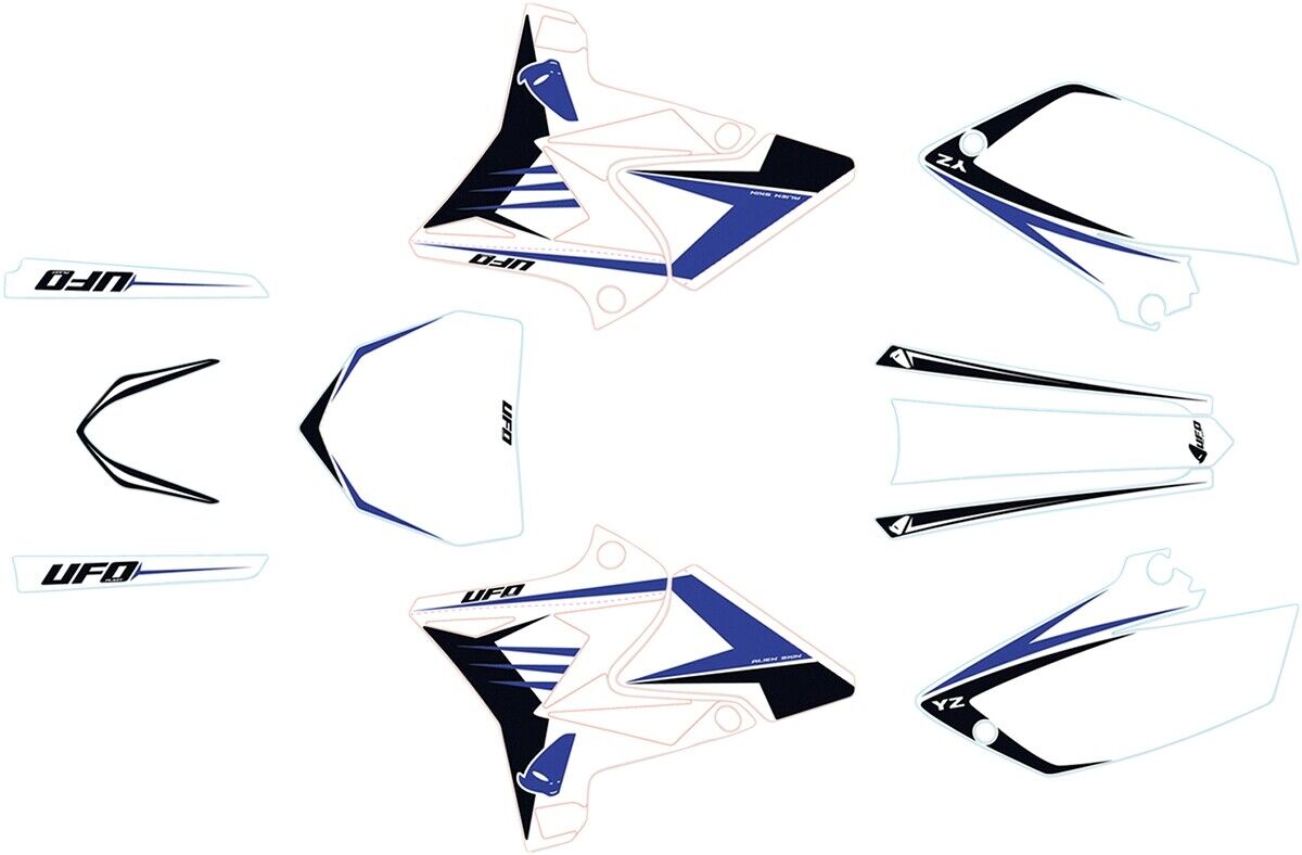 05-13 for Yamaha YZ 250 UFO Restyled Complete Body Kit White/Black YAKIT312-046