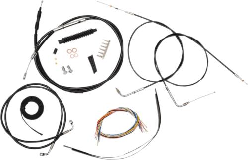 07-10 for Harley FLSTFI Cable/Brake Line Kit 15" 17" Ape hangers LA-8110KT2A-16B