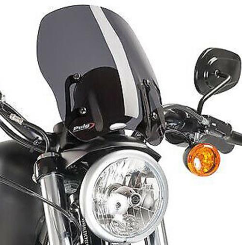 04-20 for Harley XL883/04-17 XL1200 Puig Touring Windscreen Dark smoke