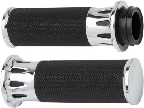 2010-2021 for Harley Sportster XLX ARLEN NESS Grips Deep Cut Cable Chrome 07-316