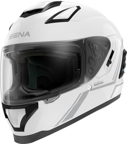 SENA Stryker Full Face Helmet w/ Mesh Intercom Lg White – Conex Cycle