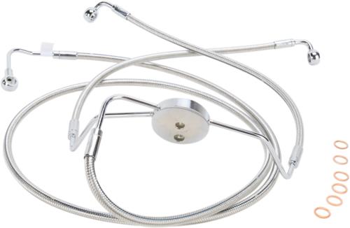 2009-2013 for Harley Road King EFI FLHR MAGNUM Brake Line Polished Stainless Tou