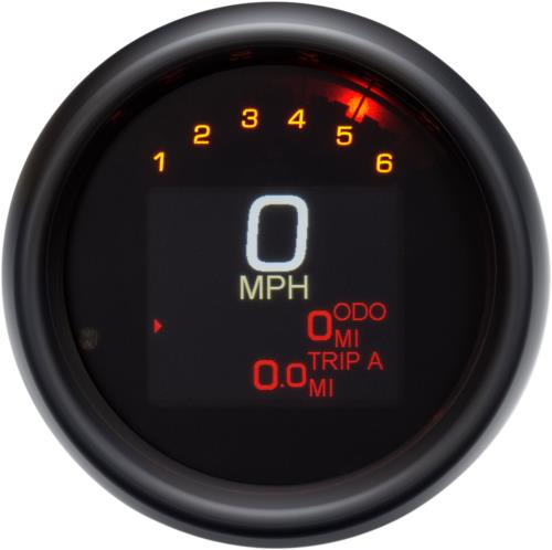 07-11 for Harley 1200 Low EFI XLL Tank Speedometer Black Bezel 3-3/8" '04-'11