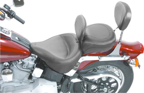 00-05 for Harley FXST / FLST C/N MUSTANG Wide Solo Seat Drivers W Backrest
