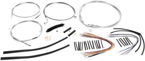 07-10 for Harley Softail Fat Boy EFI FLSTFI Control Cable Kit XR Stainless Steel
