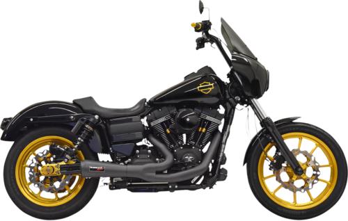 2008-2017 for Harley Fat Bob FXDF BASSANI XHAUST Ripper 2:1 Exhaust System Black