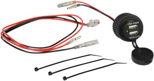 18-21 for Honda Gold Wing 1800 SHOW CHROME USB Auxiliary Socket 2-Ports 52-955