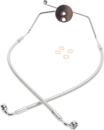 2009-2013 for Harley Road King EFI FLHR MAGNUM Brake Line Polished Lower 57009