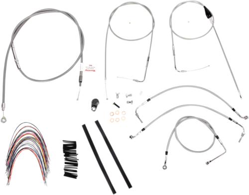 07 for Harley FLHR Cable/Brake Line Kit 14" Ape hangers B30-1088