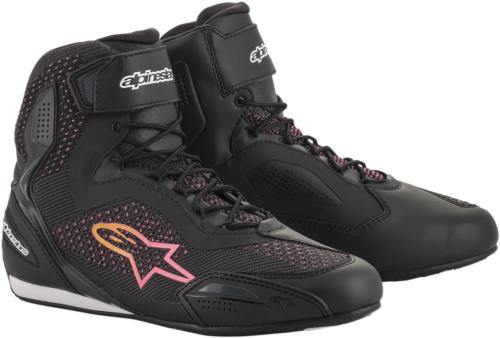 ALPINESTARS Stella Faster-3 Rideknit Shoes Black/Yellow/Pink US 7.5
