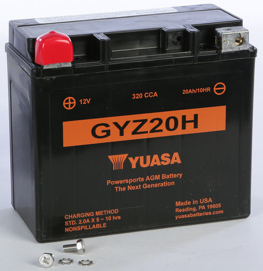 2015-2020 for Arctic Cat Lynx 2000 w/128" Track YUASA AGM Battery GYZ20H YUAM72R