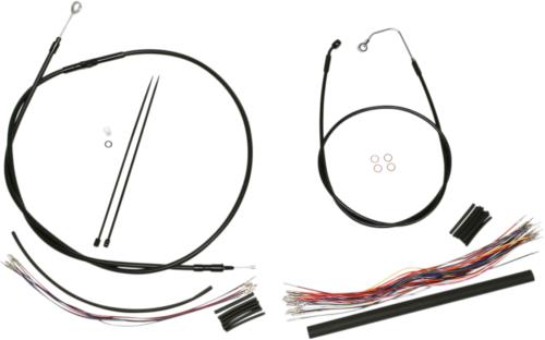 2009-2013 for Harley Road King EFI FLHR MAGNUM Control Cable Kit XR Black 486361
