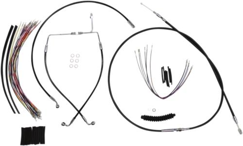 2009-2013 for Harley Road King EFI FLHR MAGNUM Control Cable Kit XR Black 489302