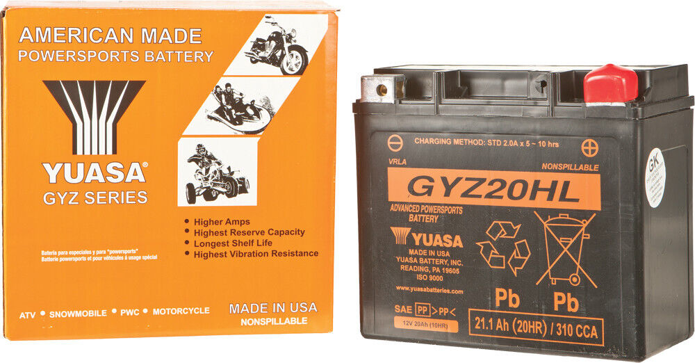 18-20 for Harley Softail Fat Boy 114 FLFBS YUASA AGM Battery GYZ20HL YUAM720GH