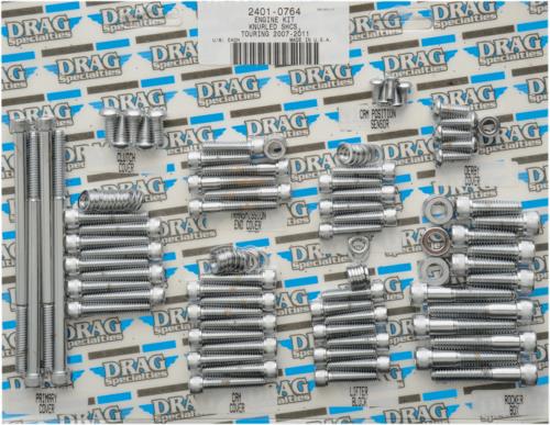2009-2016 for Harley Road King EFI FLHR Knurled Motor Bolt Kit Touring