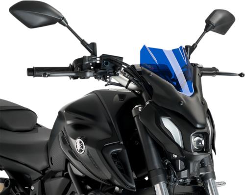 2021 for Yamaha MT-07 PUIG HI-TECH PARTS New Generation Windscreen Blue 20618A