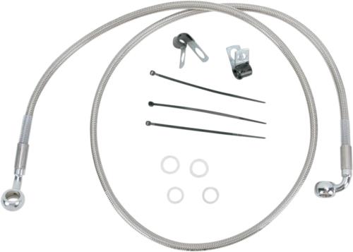 01-05 for Harley FXDL Drag Specialties Extended Front Brake Line +4