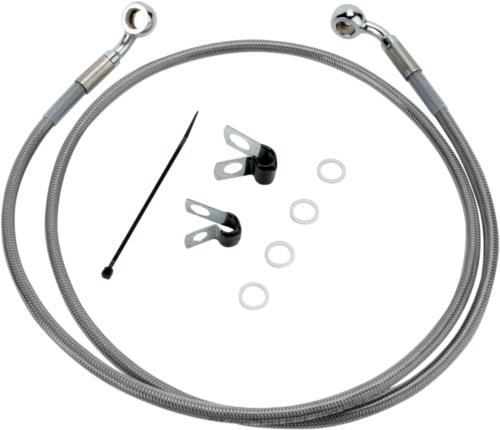 04-10 for Harley XL 883 Drag Specialties Extended Front Brake Line Kit +2
