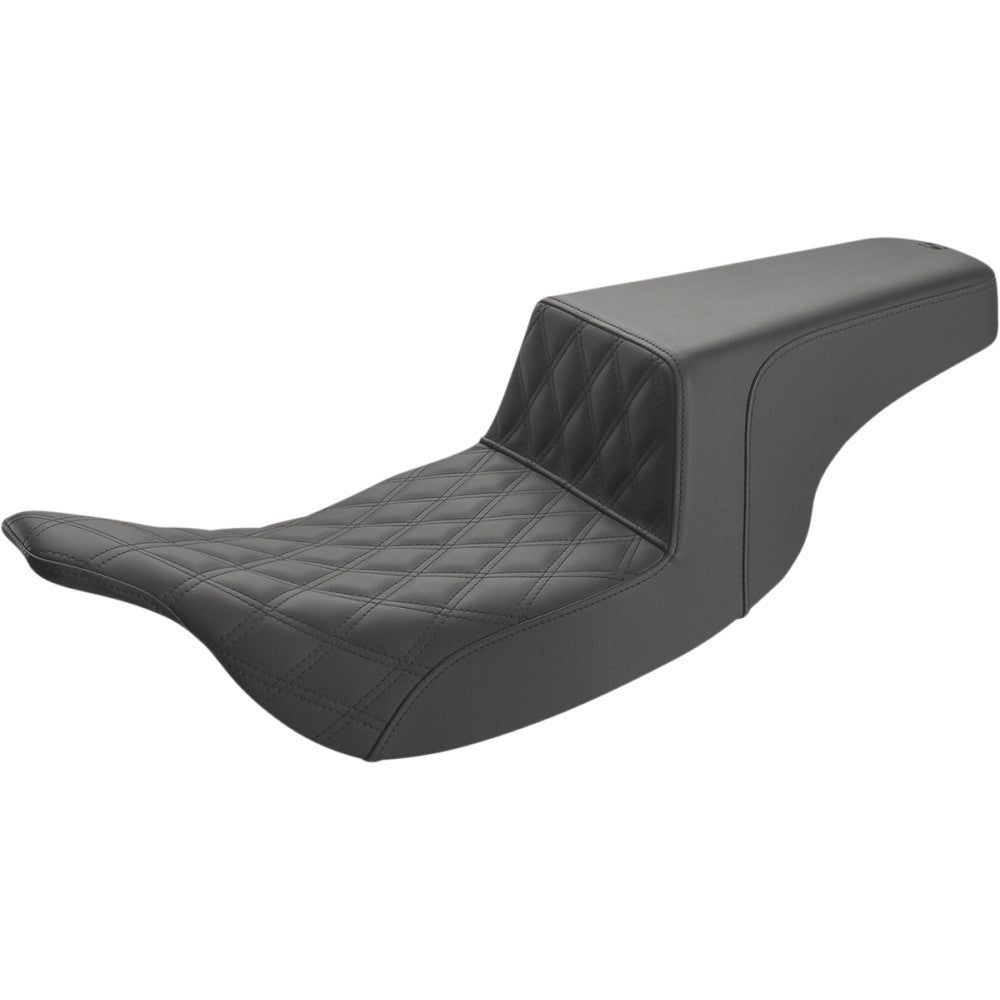 99-07 for Harley FLHT/FLTR SADDLEMEN Step-Up Seat Front Lattice Stitch Black