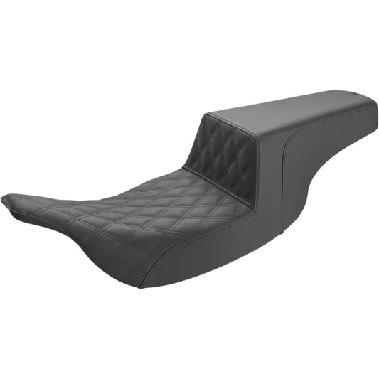 99-07 for Harley FLHT/FLTR SADDLEMEN Step-Up Seat Front Lattice Stitch Black