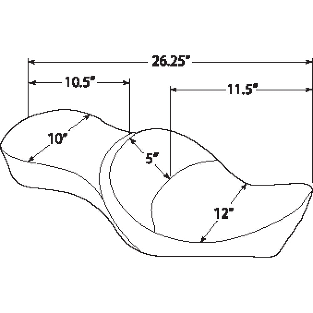 2010-2021 for Harley Iron 883 XLN DRAG SPECIALTIES Double Bucket Smooth Seat XL