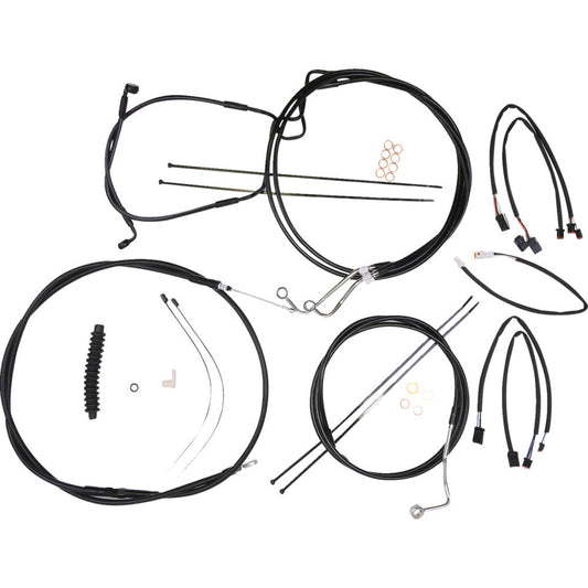 2021 for Harley FLHRXS W/ABS MAGNUM Control Cable Kit XR Black 12-14" Bars