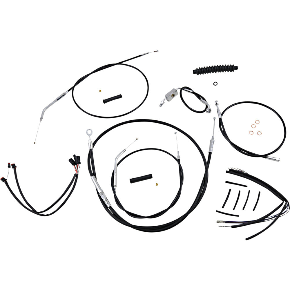 2014-2021 for Harley Iron 883 XLN MAGNUM Control Cable Kit XR Black/Chrome 48967